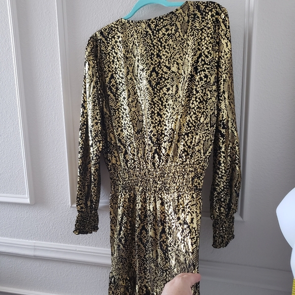 MICHAEL KORS BLACK GOLD DRESS - Picture 8 of 9